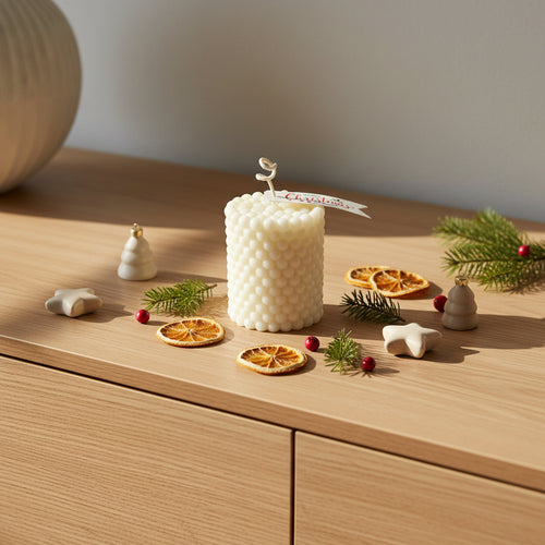 Bubble pillar candle
