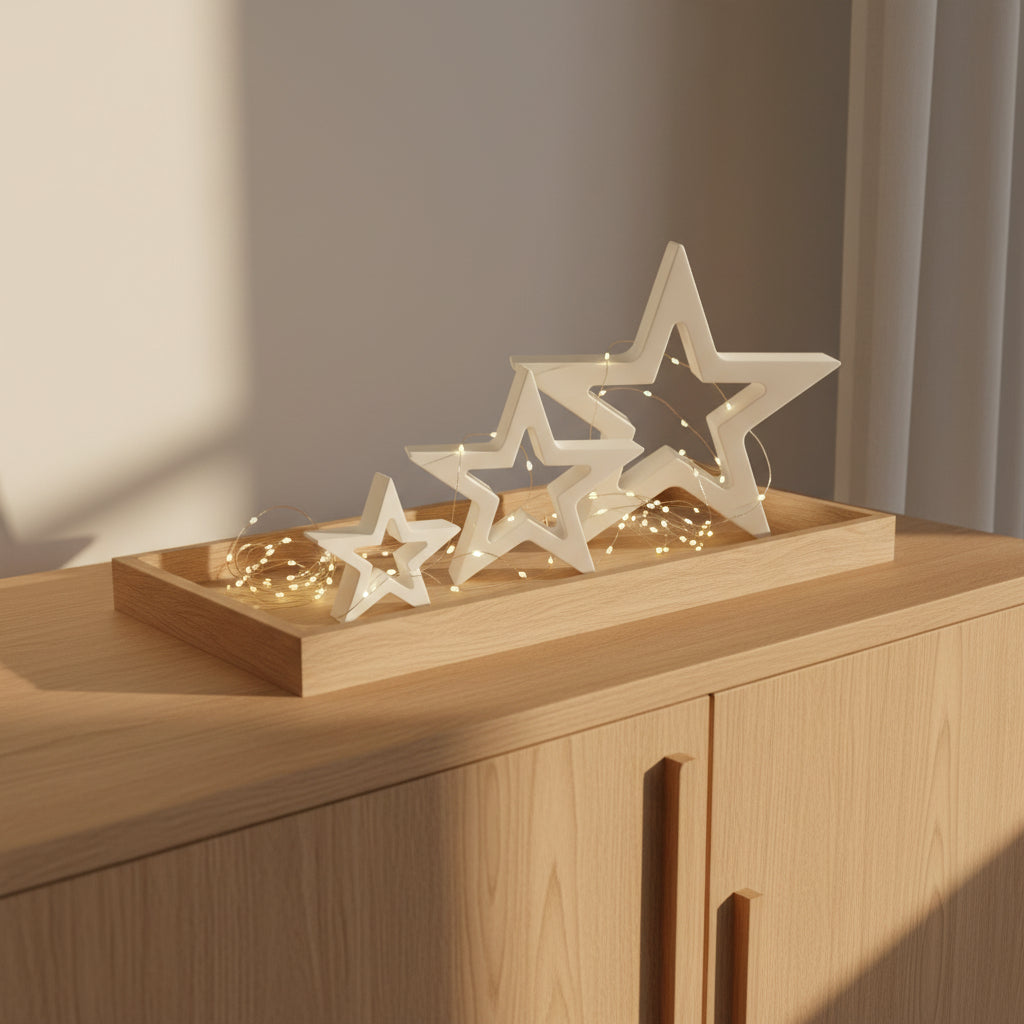 3 star ornaments