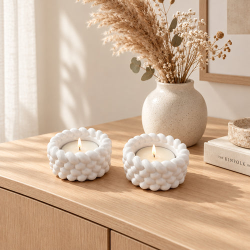2 knot tea light holders
