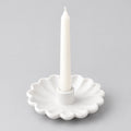 Scalloped candle holder