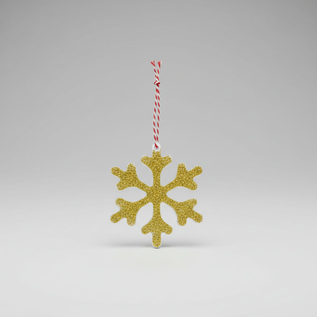 set of three ceramic Christmas ornaments
