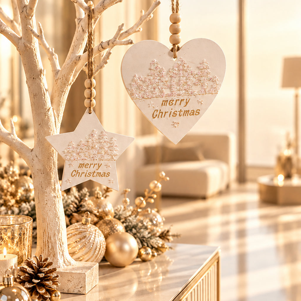 Star and Heart Tree Ornaments